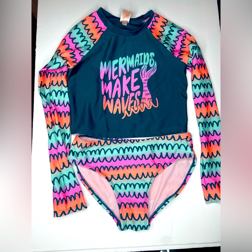 2 piece long sleeve swimsuit